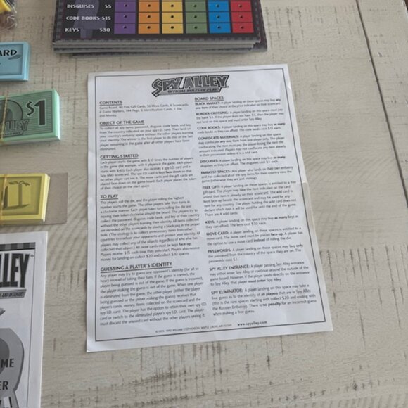Vintage 1999 Spy Alley The Game of Suspense and Intrigue - Picture 6 of 13